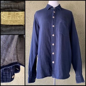 “CP Shades” Navy Double-layer Gauze Shirt size M